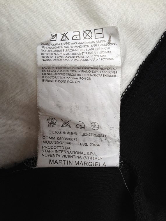 Maison Martin Margiela black t-shirt with white stripe 2258