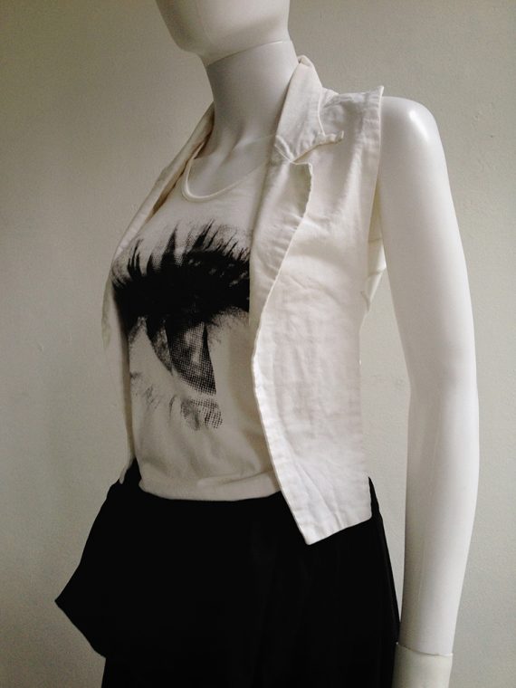 Ann Demeulemeester white laced back waistcoat 3101