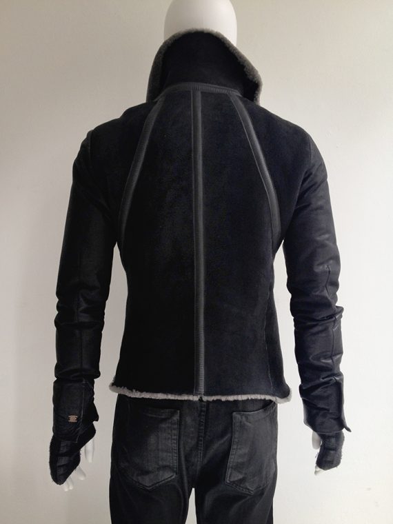 Isaac Sellam Experience black leather hibernatus coat