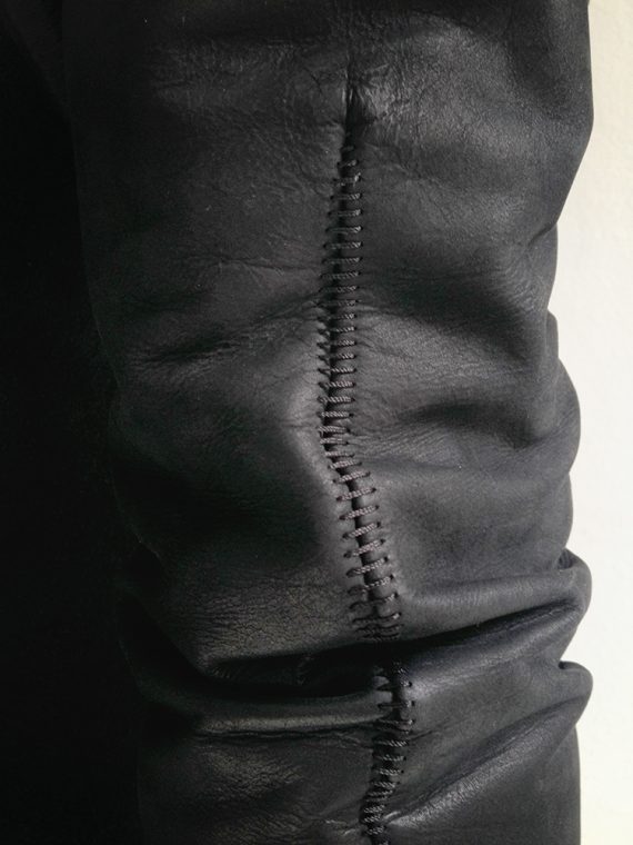 Isaac Sellam Experience black leather hibernatus coat
