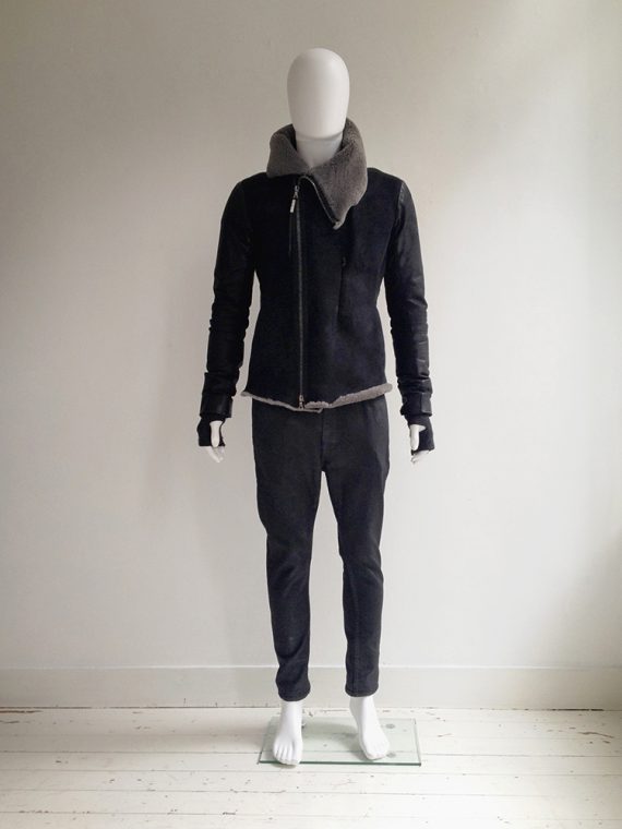 Isaac Sellam Experience black leather hibernatus coat | shop at vaniitas.com