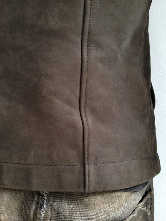 Rick Owens brown Bauhaus leather jacket 2506