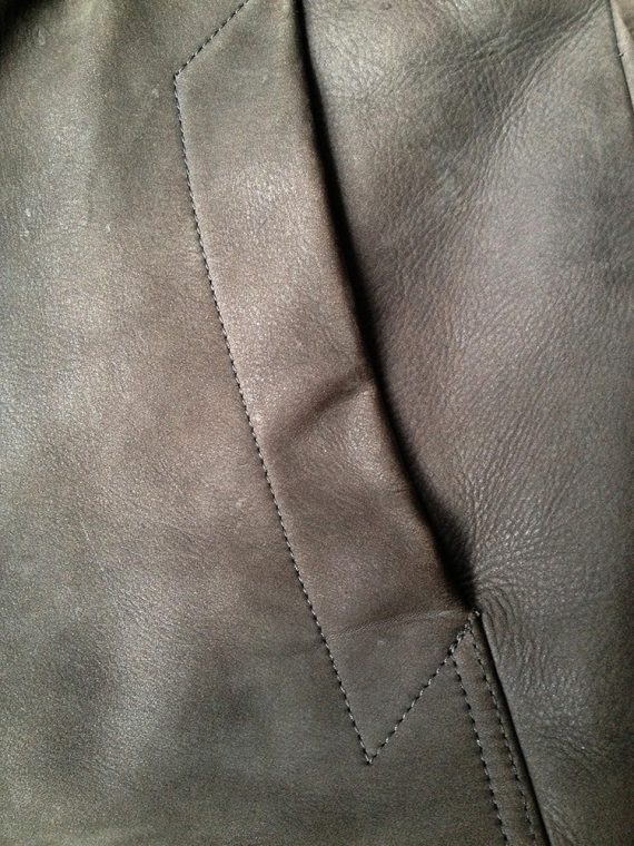 Rick Owens brown Bauhaus leather jacket 3323