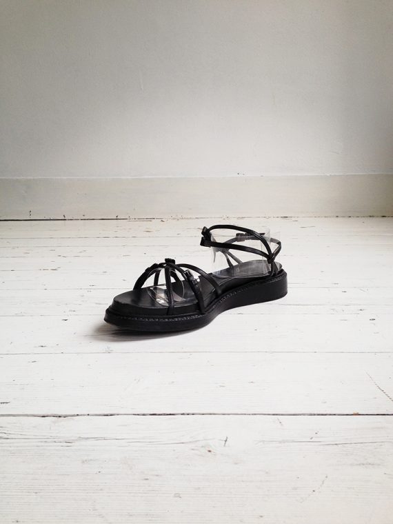 Ann Demeulemeester black flatform multi-strap sandals (40)