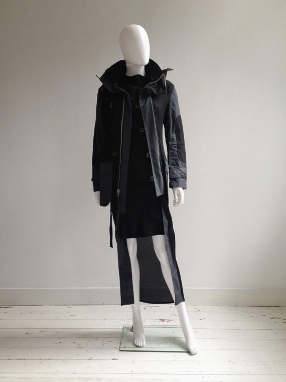 Junya Watanabe blue and black long coat — fall 2010 | shop at vaniitas.com