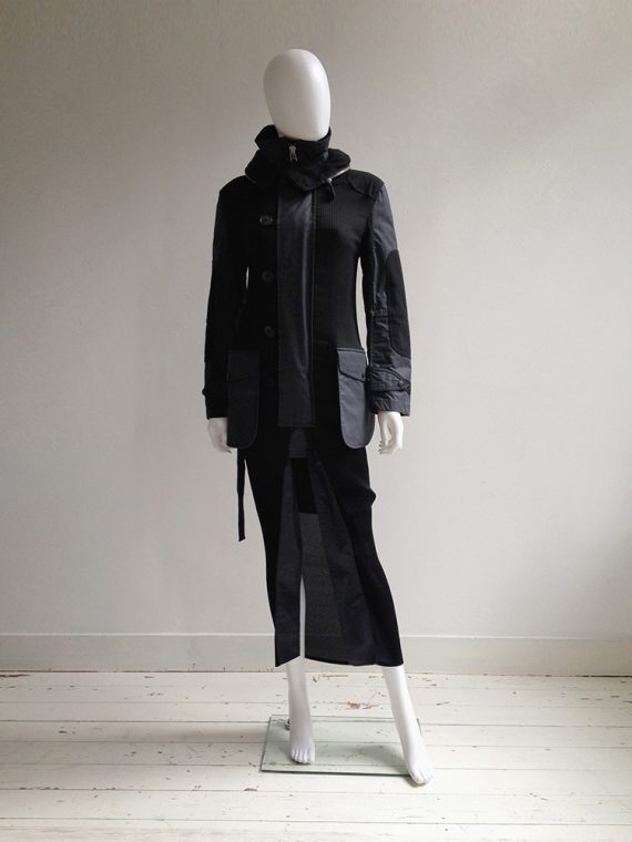 Junya Watanabe blue and black long coat — fall 2010| shop at vaniitas.com