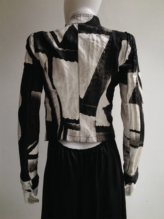 Ann Demeulemeester black and whiten fencing jacket — spring 2011