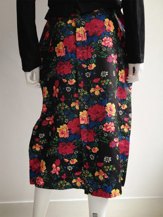 Comme des Garçons floral 2D paperdoll skirt — fall 2012