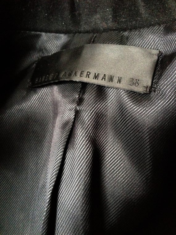 Haider Ackermann black asymmetric front drape jacket — fall 2008
