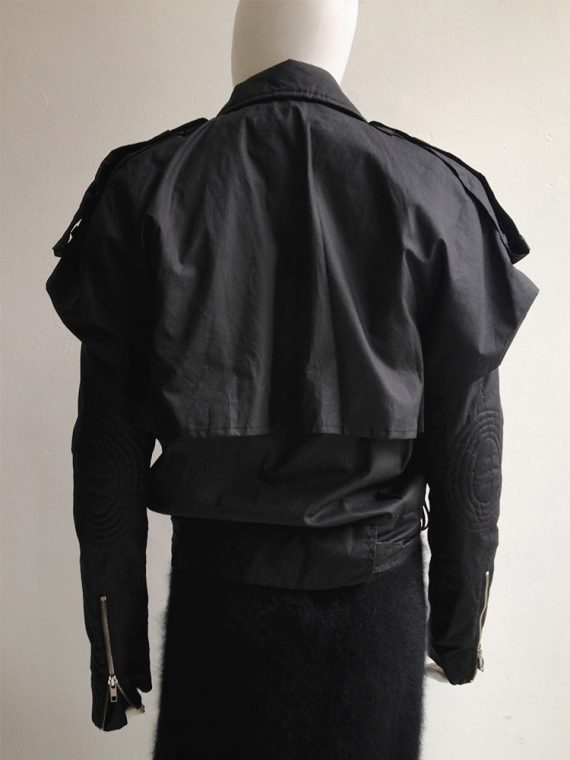 Haider Ackermann black biker coat — fall 2004