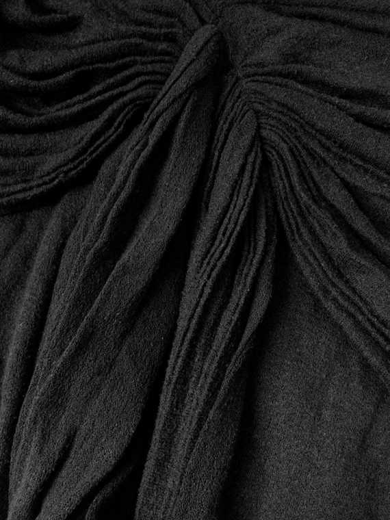 Haider Ackermann black draped top with sash