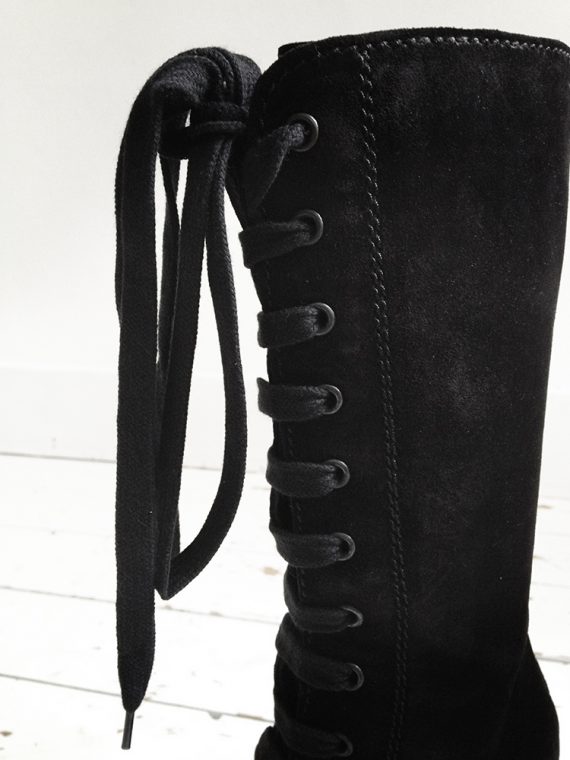 vintage Haider Ackermann black lace up boots runway — fall 2009