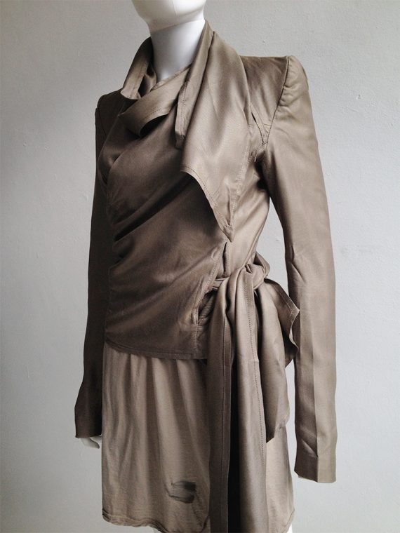 Haider Ackermann bronze draped blazer — spring 2007
