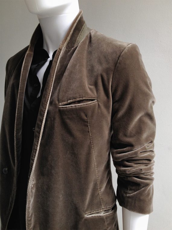 Haider Ackermann brown velvet blazer — fall 2014