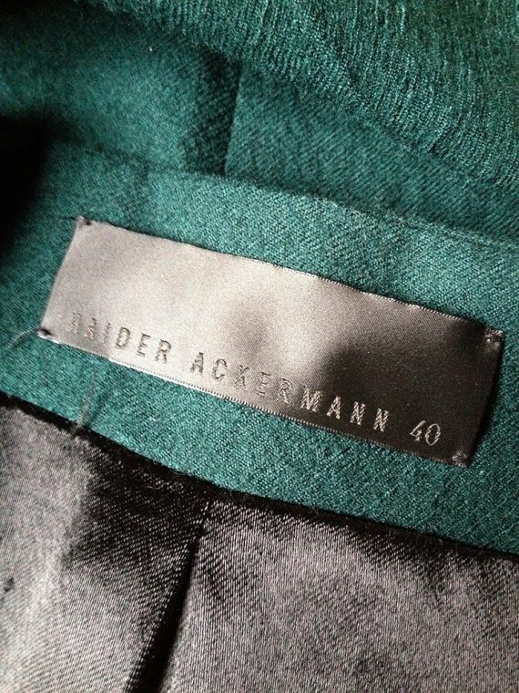 Haider Ackermann green emerald blazer — fall 2011