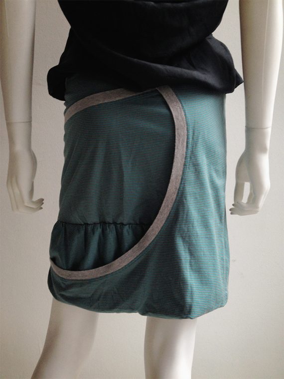 Hussein Chalayan blue circular cutout skirt — spring 2003