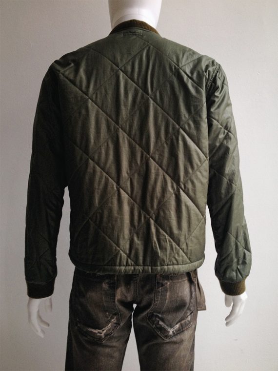 Helmut Lang khaki green bomber jacket