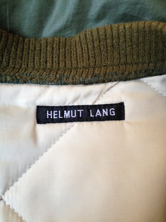 Helmut Lang khaki green bomber jacket - V A N II T A S