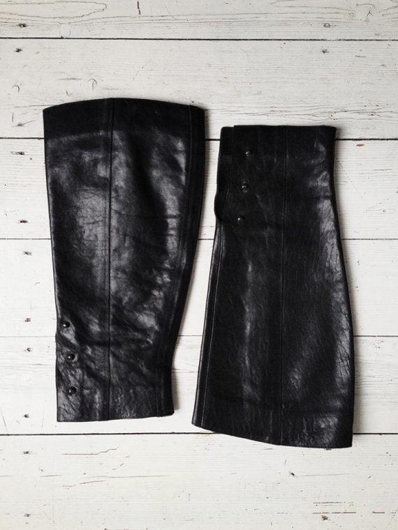 Ann Demeulemeester black leather chaps