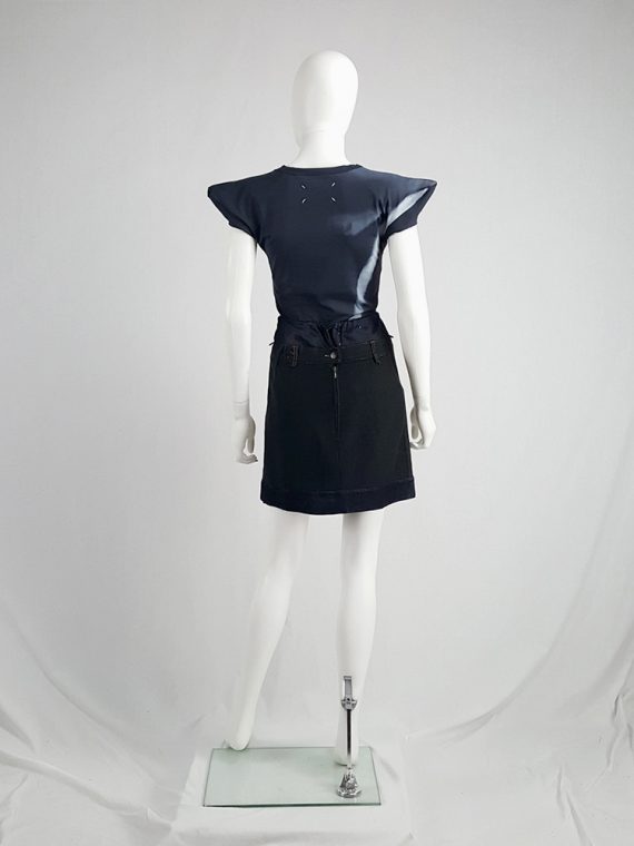 Maison Martin Margiela artisanal black and blue mini skirt 103856