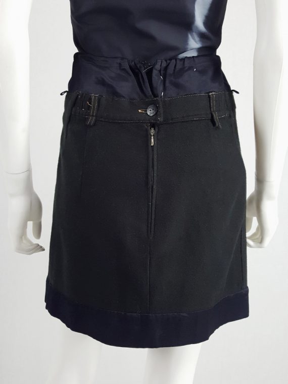Maison Martin Margiela artisanal black and blue mini skirt 103927