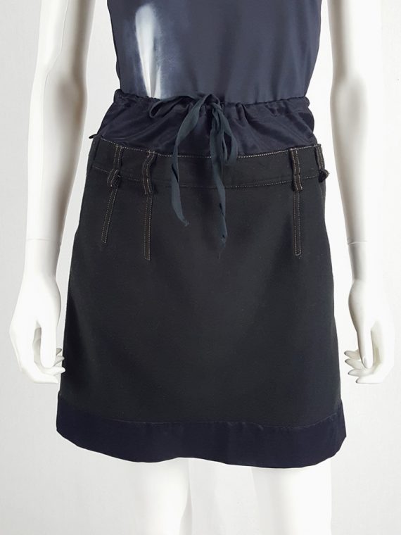 Maison Martin Margiela artisanal black and blue mini skirt 104054