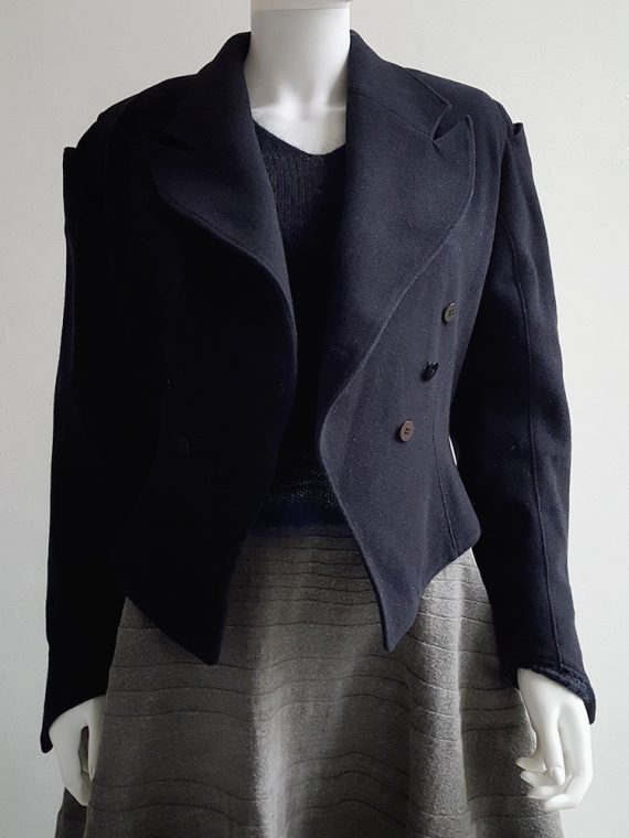 Ann Demeulemeester dark blue regency coat _120037
