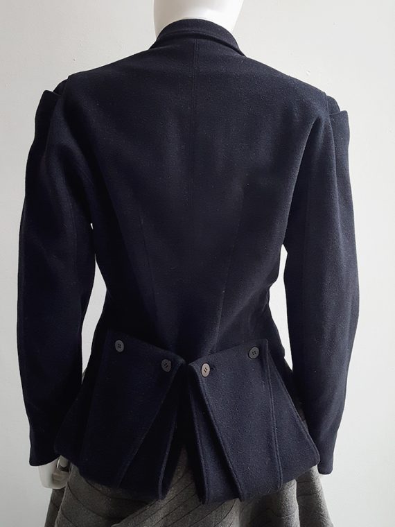 Ann Demeulemeester dark blue regency coat _120521