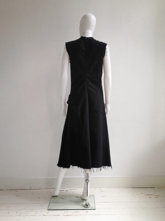 Junya Watanabe black bowtie dress with raw hem runway fall 2003 0707