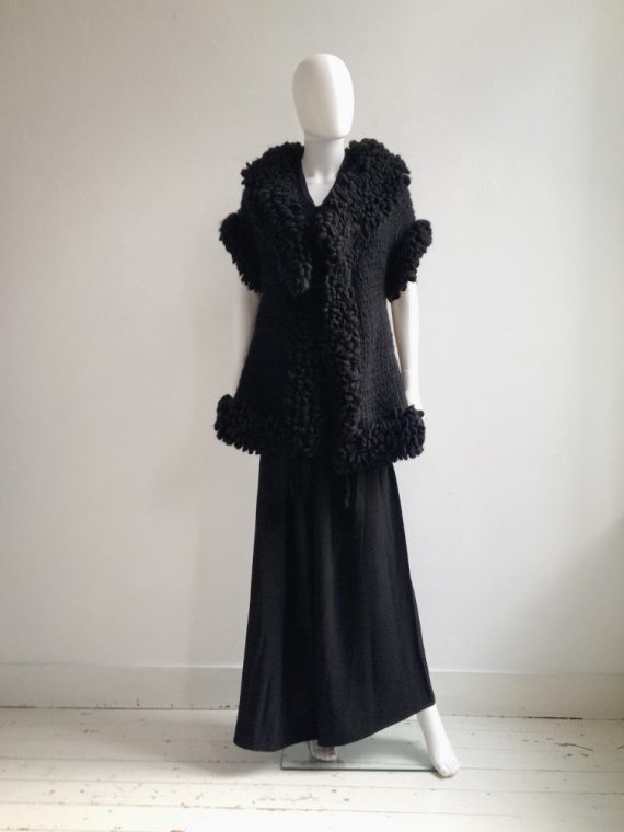 Yohji Yamamoto black 3D knitted cardigan 9542