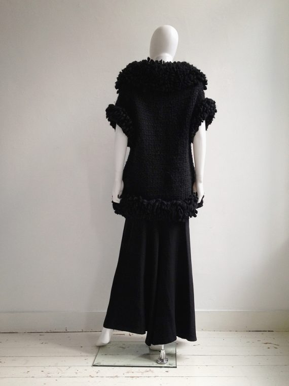 Yohji Yamamoto black 3D knitted cardigan 9602