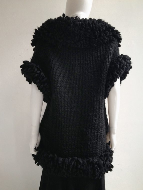 Yohji Yamamoto black 3D knitted cardigan 9617