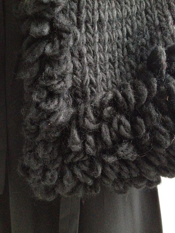 Yohji Yamamoto black 3D knitted cardigan 9619