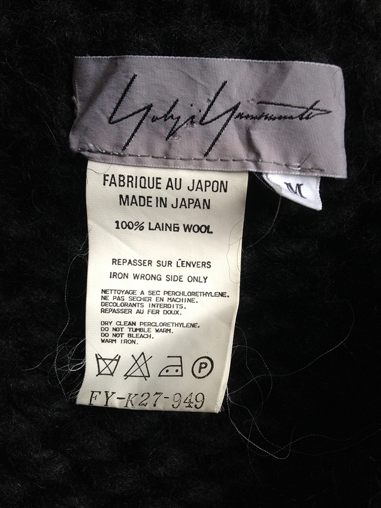 Yohji Yamamoto black 3D knitted cardigan - V A N II T A S