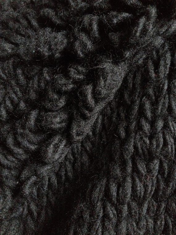 Yohji Yamamoto black 3D knitted cardigan 9962