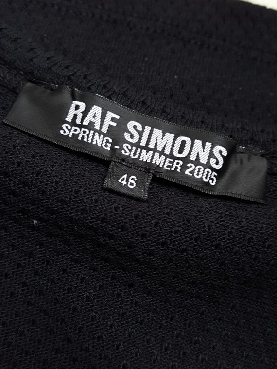 Raf Simons black tanktop with velcro strap spring 2005 113304