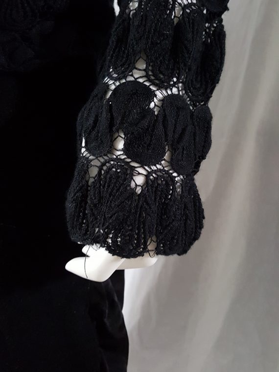 Dries Van Noten black curved knit jumper 131606