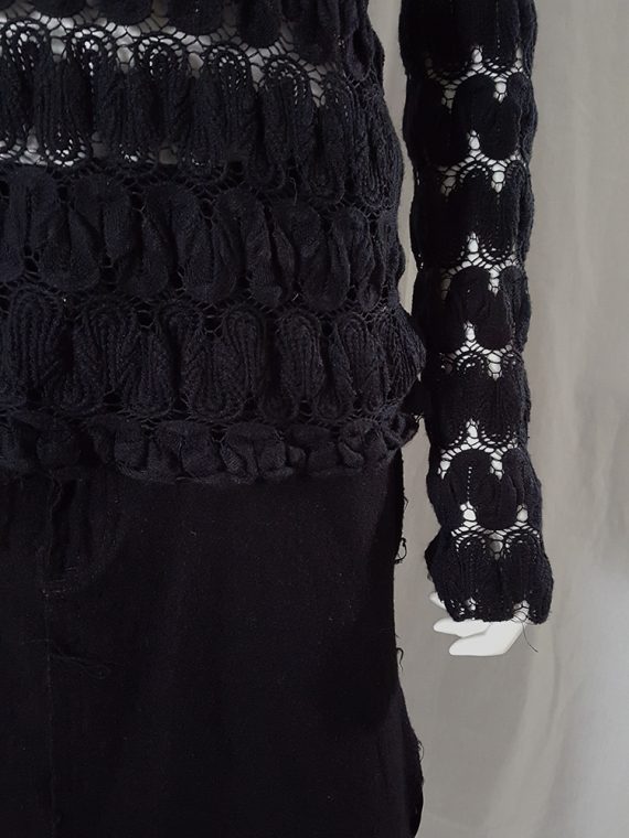 Dries Van Noten black curved knit jumper 131646