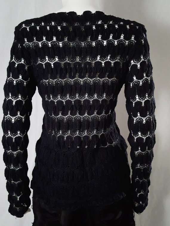 Dries Van Noten black curved knit jumper 131729