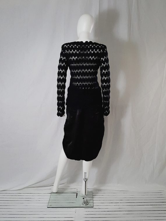 Dries Van Noten black curved knit jumper 131759