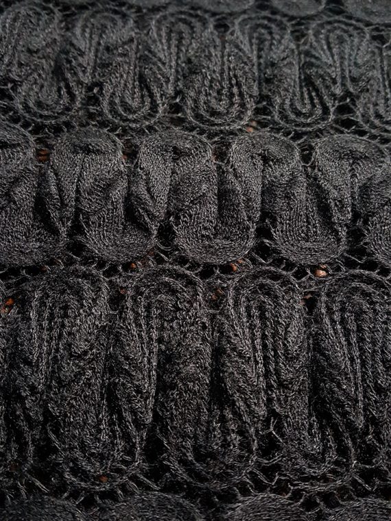 Dries Van Noten black curved knit jumper 200320