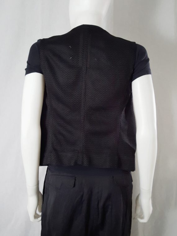 Rick Owens DRKSHDW black leather and jeans waistcoat 130907