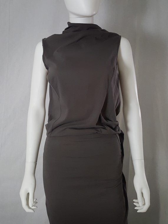Rick Owens DRKSHDW brown maxi dress with open back _123532