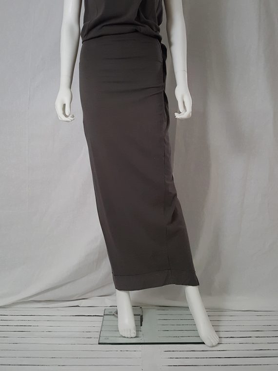 Rick Owens DRKSHDW brown maxi dress with open back _123547