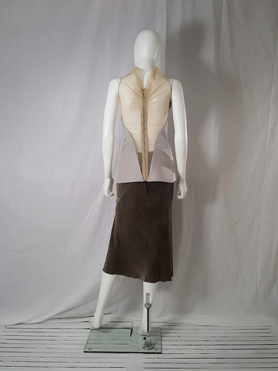 Rick Owens MOOG brown velvet skirt fall 2005 123016