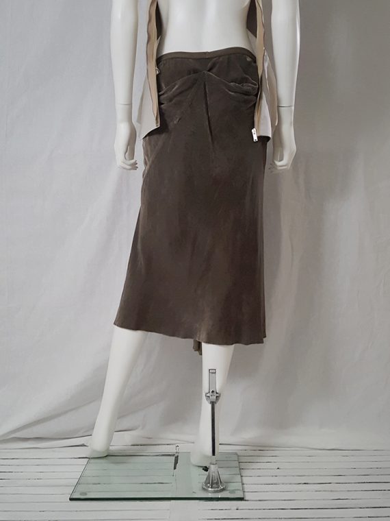 Rick Owens MOOG brown velvet skirt fall 2005 123041