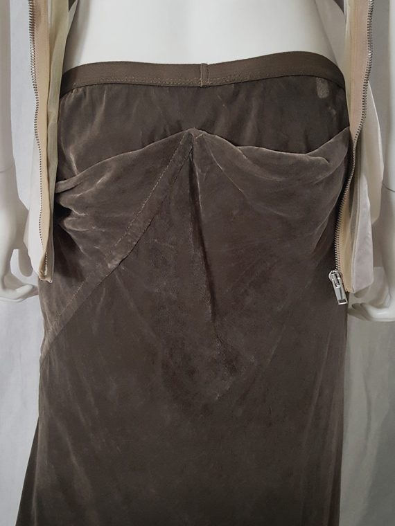 Rick Owens MOOG brown velvet skirt fall 2005 123108