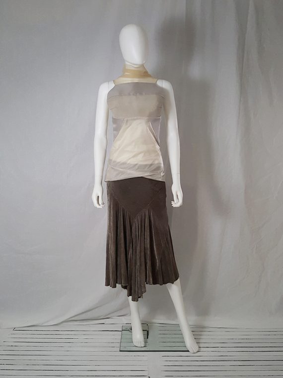Rick Owens MOOG brown velvet skirt fall 2005 123201