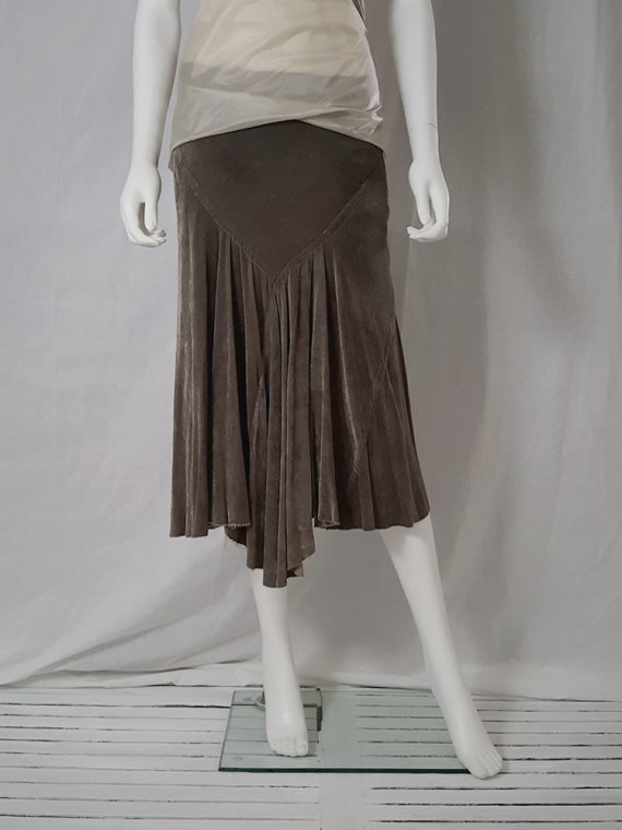 Rick Owens MOOG brown velvet skirt fall 2005 123220