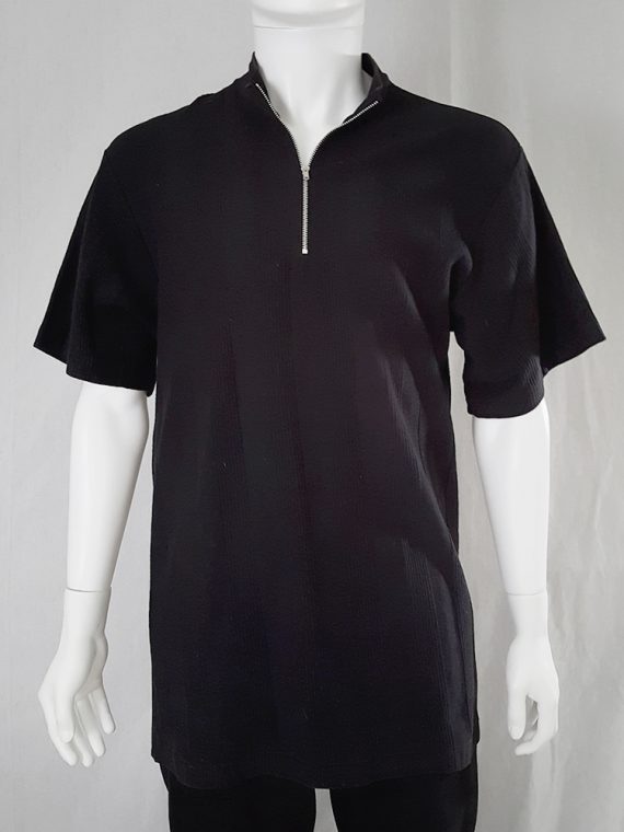 Yohji Yamamoto black zipper polo shirt 1980s vintage 141909